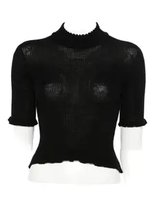 Свитер с оборками Cecilie Bahnsen, черный