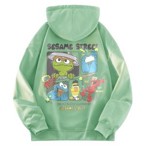 Унисекс худи SESAME STREET, мятно-зелёный