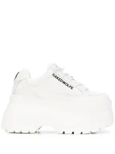 Кроссовки на рифленой подошве NAKED WOLFE, белый