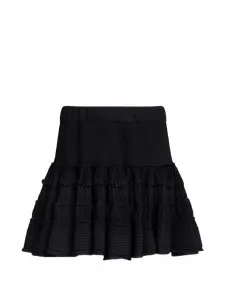 Мини-юбка с оборками Alaïa, черный