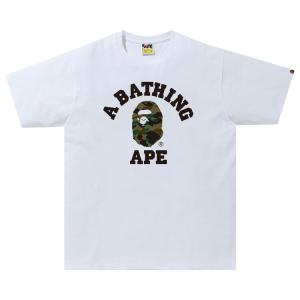Футболка BAPE 1st Camo College Tee 'White/Green', белый
