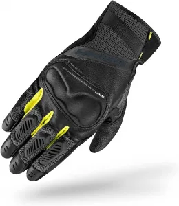 Мотоциклетные перчатки SHIMA HERO GLV, мужские, кожаные, короткие, летние, защитные, для использования с сенсорными экранами, городские, кожаные, вентилируемые, усиленные, перфорированные, легкие (мужские, флуоресцентные, 4XL), Men's/Fluo