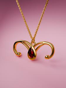 Колье Winx Club X Gadget4entertainment Flora Winx Charmix, позолоченное серебро