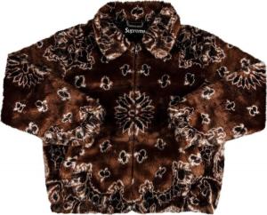 Куртка Supreme Bandana Faux Fur Bomber Jacket 'Brown', коричневый