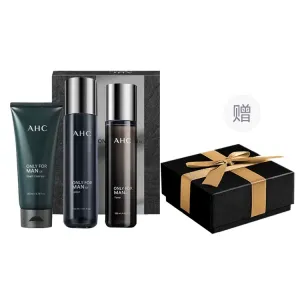 Мужской набор для ухода за кожей: тоник, лосьон и очищающее средство глубокое очищение, увлажнение, контроль жирности, освежающий комплект из трех предметов A.H.C