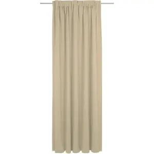 Штора Uni Collection многофункциональная, 1 шт., плотная, из 100% органического хлопка Adam, бежевый