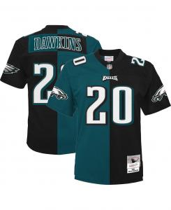 Мужская футболка brian dawkins midnight green and black philadelphia eagles 2004 split legacy replica jersey Mitchell & Ness, мульти