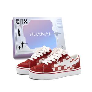 HUANAI Износостойкие низкие скейтерские кроссовки унисекс неоново-зеленые черно-красные, цвет Red
