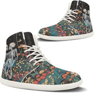 Pugasmiru Женские высокие кроссовки на шнуровке из искусственной кожи с плоской подошвой и декоративными ремешками, прогулочные кроссовки (белая подошва)