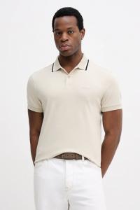 Хлопковое поло Boss Green, бежевый