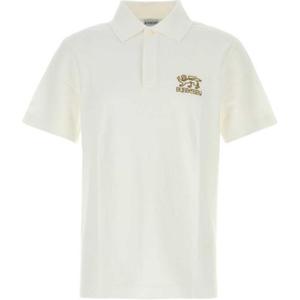 Поло с вышитым логотипом Burberry, белый