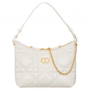 DIOR Мини-сумка на одно плечо из овчины молочно-белая