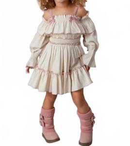 Платье Avery для девочек цвета слоновой кости Ooh! La, слоновая кость