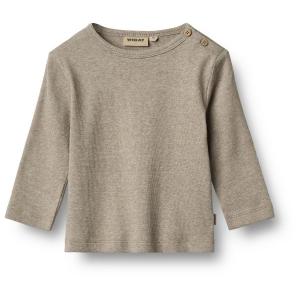 Детская футболка в рубчик с длинным рукавом Wheat, Gravel Melange