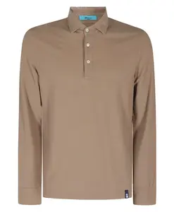 Поло из ледяного хлопка Drumohr, коричневый