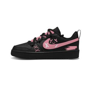 Nike Кроссовки Court Borough Pink Ink Dot Slip Resistant Low top Skateboard Shoes Pink Kids'