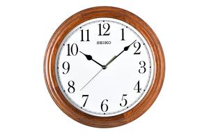 SEIKO Часы Quartz Movement Oak Wall Clock Unisex White