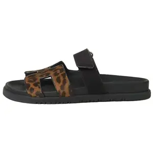 HERMES Сандалии Chypre Slide женские черные