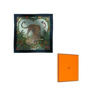 HERMES Шёлковый шарф женский зелёный, Green