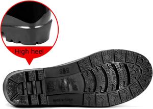 Резиновые сапоги среднего голенища с пряжкой, низкий каблук, женская обувь, короткие дождевые ботинки для женщин Generic, Black