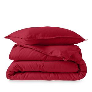 Комплект пододеяльников из хлопковой фланели Bare Home, красный