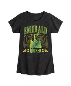 Футболка с рисунком Emerald City для маленьких девочек Wicked, черный
