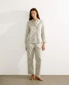 Женская пижама-рубашка с цветочным принтом Énfasis, зеленый