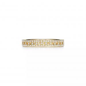 Кольцо Tiffany & Co. True Narrow, золото с бриллиантами