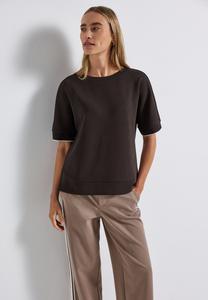 Футболка Street One Basic T-shirt, Braun/Dark Brown