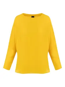 Топ с вырезом лодочкой Aspesi, желтый
