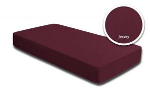 Простынь на подгонке One-Home Jersey bordeaux 90x200 cm, 90x25x200 см, красный