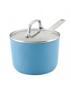Керамическая кастрюля с антипригарным покрытием, 3 кварты (около 9,8 л) KitchenAid, цвет blue velvet