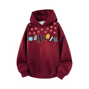 Толстовка Unisex Hooded Moderate Heavyweight HUANQIU, burgundy