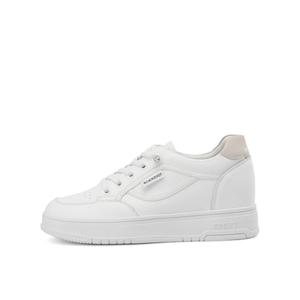 BOERDIQI Дышащие низкие скейтерские туфли для женщин с эффектом увеличения роста бело-розовые, цвет White Pink