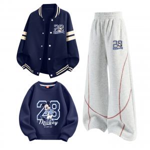 Детская повседневная спортивная одежда с круглым вырезом Moderate Disney, di 28 mickey mouse k темно-синий+di 28 mickey mouse k белый heather серый+di 28 chi темно-синий