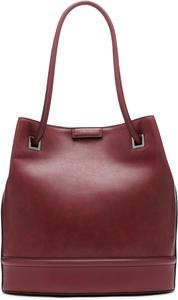 Женская сумка-тоут Calvin Klein Ash - North/South, веганская кожа, 2 кармана, Deep Rouge