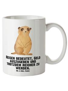 Кружка XL с изображением суриката и надписью на белом фоне Mr. & Mrs. Panda