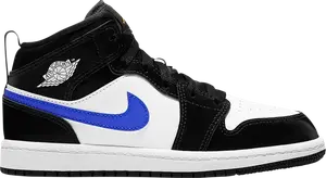 Кроссовки Air Jordan 1 Mid PS Black Racer Blue, черный
