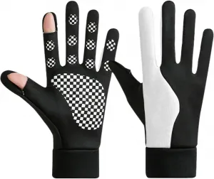 Мужские мотоциклетные перчатки, защитная экипировка для мотоциклистов с полными пальцами | Мотоциклетные перчатки с полными пальцами и сенсорным экраном | Для снегоходов, внедорожных мотоциклов, мотоспорта, шоссейных гонок и велоспорта, Schwarz