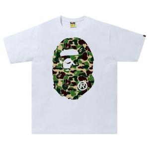 Футболка BAPE ABC Camo Big Ape Head Tee 'White/Green', белый
