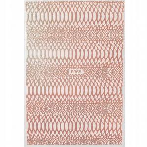 Тонкие самоклеящиеся наклейки для ногтей Snake Skin Rose Gold № B066, AllePaznokcie