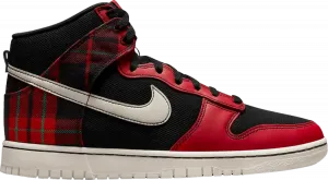 Кроссовки Nike Dunk High SE 'Tartan Plaid', черный