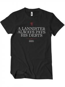 Футболка A Lannister Always Pays His Debts T-Shirt Game of Thrones, черный
