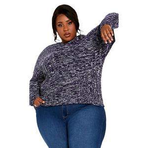Женский свитер с кабельным узором и удлиненными плечами Charli plus size Avenue, Navy