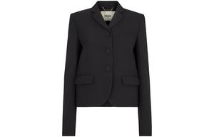 Сатиновый блейзер FENDI, черный