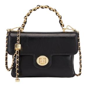 ELLE Сумка через плечо из натуральной кожи коровы, кроссбоди, женская, белая/черная