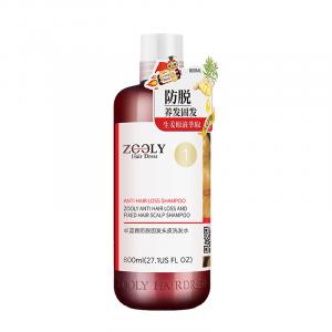 Шампунь с имбирем для предотвращения выпадения волос, лечения перхоти, снятия зуда, увеличения объема и пышности 800мл/400мл ZOOLY