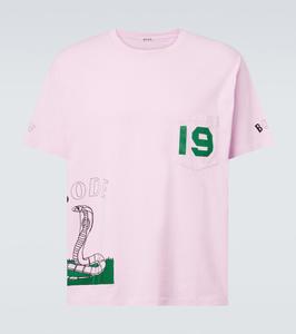 Футболка из хлопкового джерси с принтом Cobra Bode, розовый