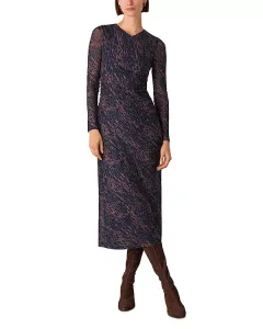 Сетчатое платье Devore Whistles, мультиколор