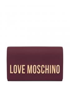 Love Moschino клатч с логотипом, фиолетовый